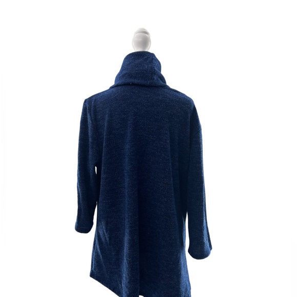 Thomas & Olivia Cowlneck Sweater with Asymmetric Hem - Picture 3 of 9